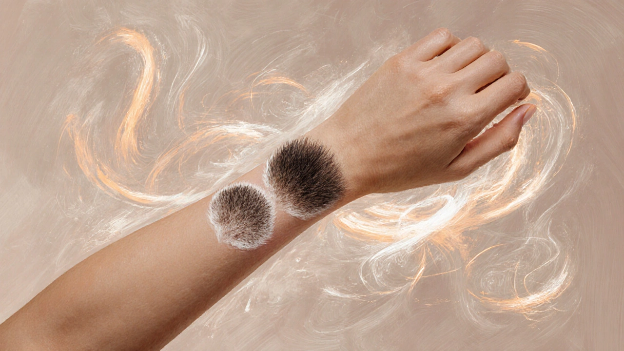 Porovnání růstu chloupků po různých metodách: britva, laser a bez vlasů.