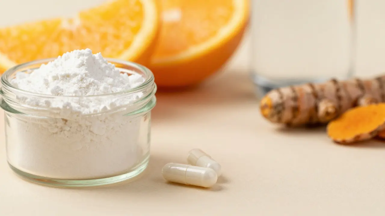 Kolagenový prášek s vitamínem C a kurkumou pro podporu kloubů