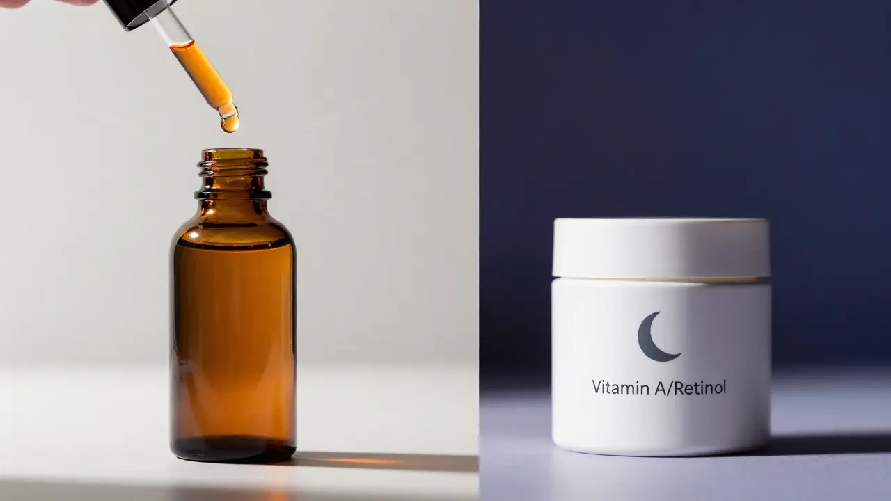 Srovnání séra s vitaminem C a retinolem