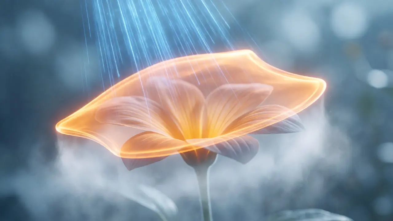 Konceptuální ilustrace ochrany pleti před UV zářením
