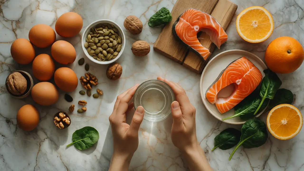 Zdravé potraviny bohaté na vitamíny a minerály